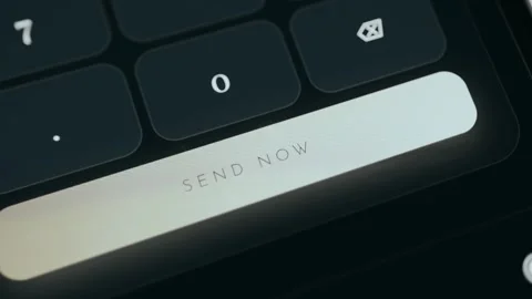 Person taps the button SEND NOW 스톡 동영상 331166664