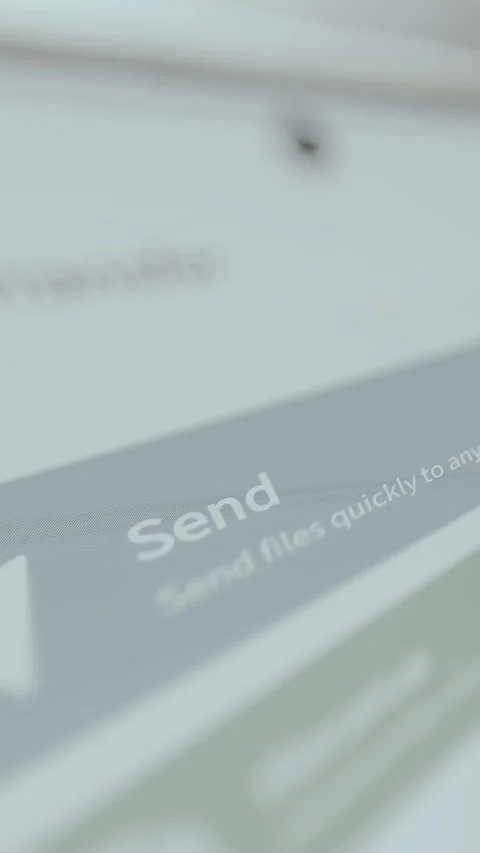 Person taps the SEND option to share a file 스톡 동영상 329752395