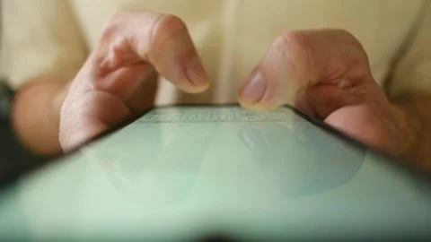 Person texting message on smartphone touch screen Stock Footage 318947082