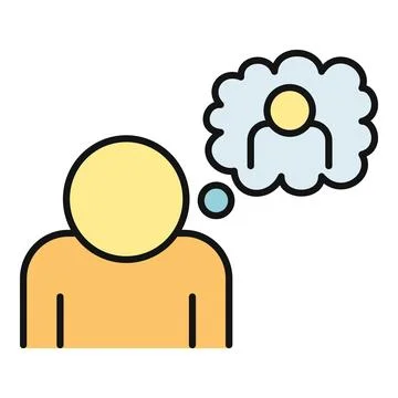 Person thinking about another person, memory concept Ilustración de archivo