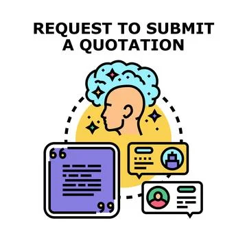 Person thinking about requesting submit quotation Ilustración de archivo