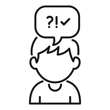 Person thinking, choosing, making right decision イラスト素材