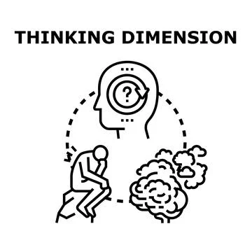 Person thinking, contemplating, and solving problem concept Stock Illustration