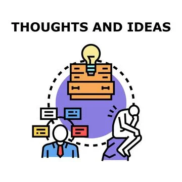 Person thinking developing solution generating creative ideas Stock Illustration