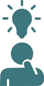 Person Thinking Having New Idea Icon Illustration