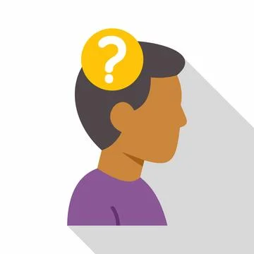Person thinking having question mark concept Stock Illustration