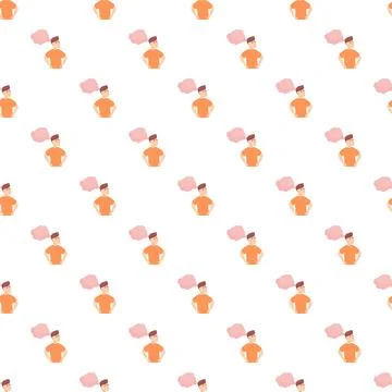 Person thinking pattern with cloud over head 스톡 일러스트