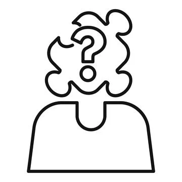 Person thinking with question mark inside jigsaw puzzle head Stock Illustration