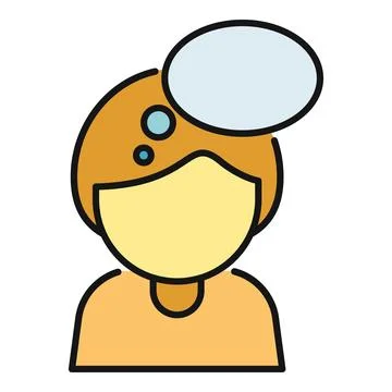 Person with thought bubble concept thinking idea Ilustración de archivo
