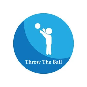 Person throwing ball icon vector Stock Illustration