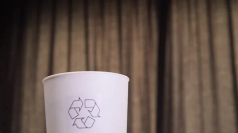Person throwing empty battery into recycling bin 스톡 동영상 285570681