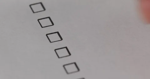 Person Ticks Checkbox Marks with a Pen, filling up To Do List. Stock Footage 127797376