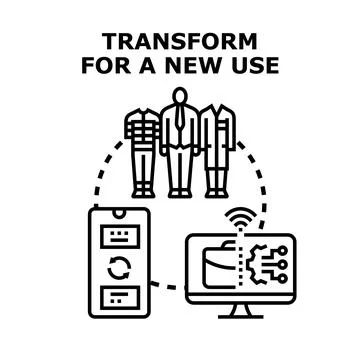Person transforming various occupations with digital connectivity Stock Illustration