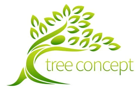 Person tree icon Illustrazione stock