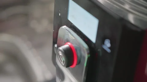 Person Turning Knob on Coffee Machine Control Panel Video stock 317183801