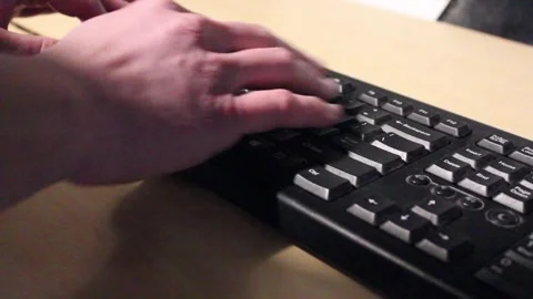 Person Typing on Black Keyboard Stock Footage 264702867