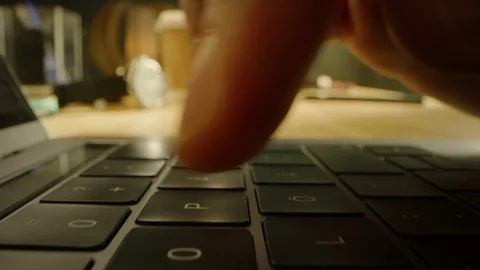 Person Typing on the Computer Keyboard. Working, Writing Emails, Using Internet. Stock Footage 121796852