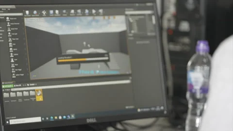 A person is typing on a Dell computer keyboard Stock Footage 301626498