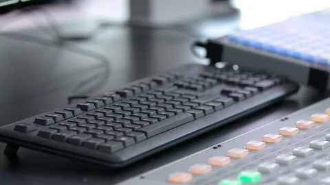 Person typing on keyboard Stock Footage 85504205