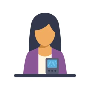 Person undergoing polygraph test detecting truth Ilustração Stock