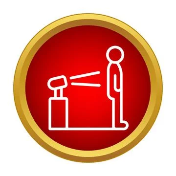 Person undergoing security body scan screening process Stock Illustration