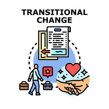 Person undergoing transitional change and new beginnings Stock Illustration