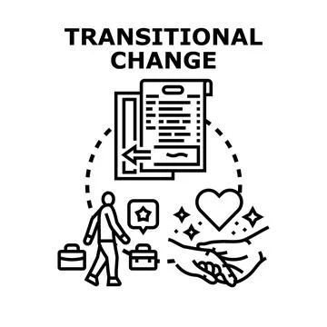 Person undergoing transitional change and new beginnings Stock Illustration