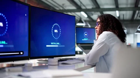 Person Updating Software And Installing Important Patch Stock Footage 339911716