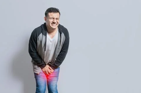 Person with urinary problems, Medical problem urinary incontinence. people .. Stock Photos