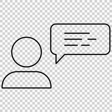 Person user avatar with message speech bubble Stock-Illustration