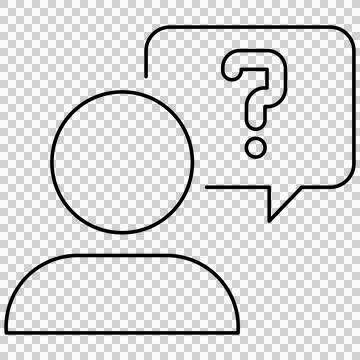 Person user avatar with question mark speech bubble Stock Illustration
