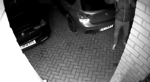 Person Uses Key Scanner to Take Car, Thrapston, England, UK - 12 Feb 2019 Stock Footage 205211822