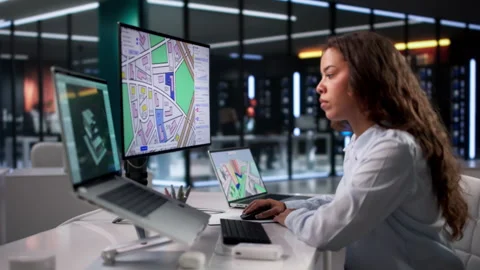 Person Uses Software On Computer Stock Footage 335459660