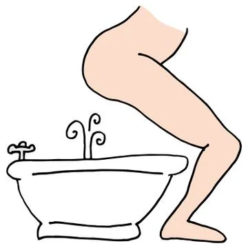 Person using bidet Stock Illustration