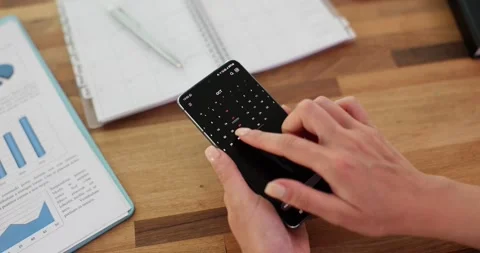 Person using calendar application on mob... | Stock Video | Pond5
