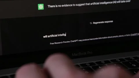 Person Using Chat GPT Artificial Intelligence Video stock 240576511