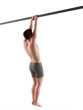 Person using chin up bar Stock Illustration