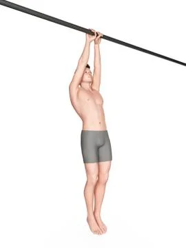 Person using chin up bar Stock Illustration