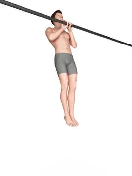 Person using chin up bar Stock Illustration