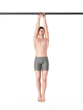 Person using chin up bar Stock Illustration