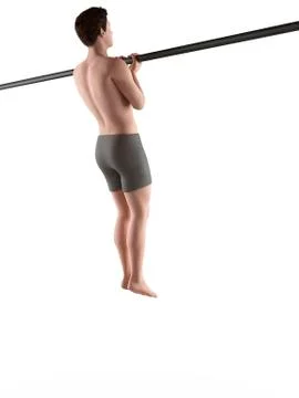 Person using chin up bar Stock Illustration