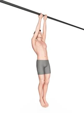 Person using chin up bar Stock Illustration