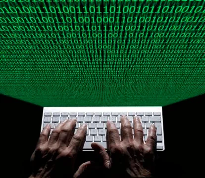 Person using computer Foto stock