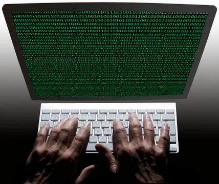 Person using computer Stock Photos