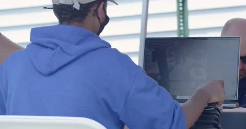 Person Using a Computer Program Stock Footage 200842984