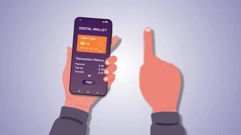A person using digital wallet on a smartphone to pay online. Online Payment. Stock Footage 336665400
