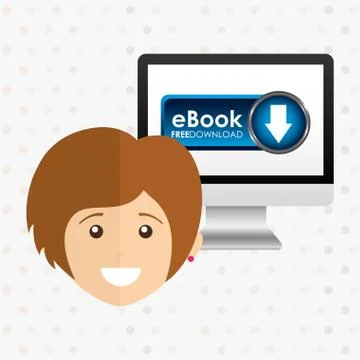 Person using an electronic book design イラスト素材