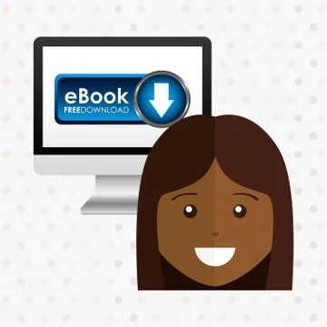 Person using an electronic book design 스톡 일러스트