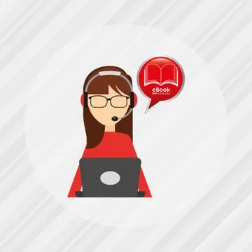 Person using an electronic book design イラスト素材