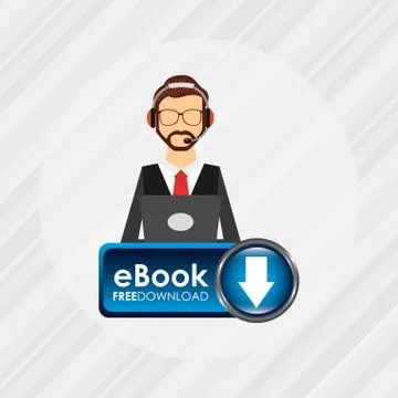 Person using an electronic book design 스톡 일러스트
